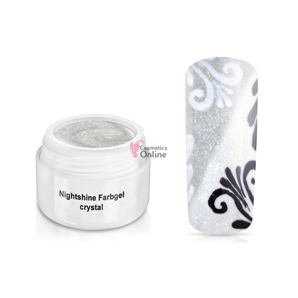 Gel UV Jolifin color cu sclipici Nightshine Crystal 5 ml
